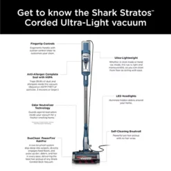 Shark® Stratos DuoClean PowerFins HairPro With Self-Cleaning Brushroll Corded Stick Vacuum (HZ3002) -Storage And Cleaning 5798565 ALT95