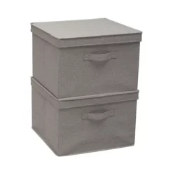 Household Essentials Square Storage Boxes With Lids 2-piece Set 14 Household Essentials Square Storage Boxes With Lids 2-piece Set -Storage And Cleaning 5831115 ALT2