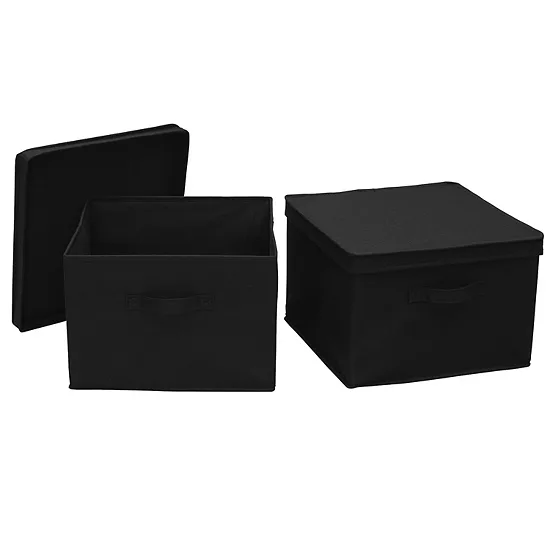 Household Essentials Square Storage Boxes With Lids 2-piece Set 10 Household Essentials Square Storage Boxes With Lids 2-piece Set - Image 8