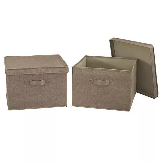 Household Essentials Square Storage Boxes With Lids 2-piece Set 11 Household Essentials Square Storage Boxes With Lids 2-piece Set - Image 9