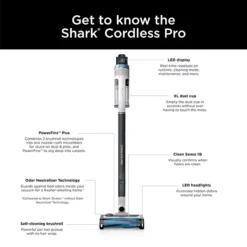 Shark® Pro Cordless Vacuum With Clean Sense IQ & Odor Neutralizer, PowerFins Plus Brushroll, Includes Duster Crevice Tool & Pet Multi Tool, 40 Minute Runtime, HEPA Filter, Light Blue (IZ562H) 31 Shark® Pro Cordless Vacuum With Clean Sense IQ & Odor Neutralizer, PowerFins Plus Brushroll, Includes Duster Crevice Tool & Pet Multi Tool, 40 Minute Runtime, HEPA Filter, Light Blue (IZ562H) -Storage And Cleaning 5865586 ALT91