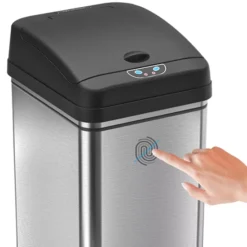 ITouchless Deodorizer 13-gallon Stainless Steel Touchless Trash Can With Carbon Filter Technology -Storage And Cleaning 595804 ALT2