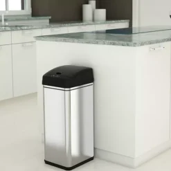 ITouchless Deodorizer 13-gallon Stainless Steel Touchless Trash Can With Carbon Filter Technology -Storage And Cleaning 595804 ALT3