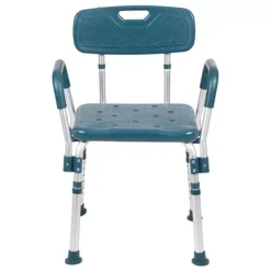 Emma And Oliver 300 Lb. Capacity Quick Release Back & Arm Teal Shower Chair 14 Emma And Oliver 300 Lb. Capacity Quick Release Back & Arm Teal Shower Chair -Storage And Cleaning 5985015 ALT3