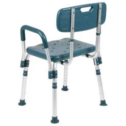 Emma And Oliver 300 Lb. Capacity Quick Release Back & Arm Teal Shower Chair 15 Emma And Oliver 300 Lb. Capacity Quick Release Back & Arm Teal Shower Chair -Storage And Cleaning 5985015 ALT4