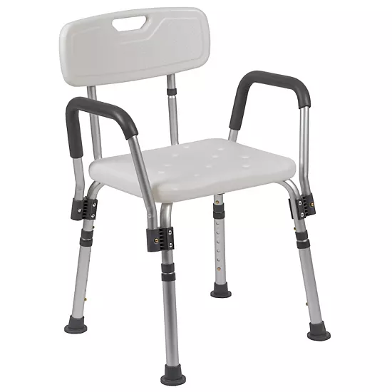 Emma And Oliver 300 Lb. Capacity Quick Release Back & Arm Teal Shower Chair 10 Emma And Oliver 300 Lb. Capacity Quick Release Back & Arm Teal Shower Chair - Image 8