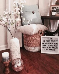 Household Essentials Large Wicker Floor Basket -Storage And Cleaning 620