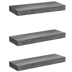 Sorbus Set Of 3 Floating Shelves -Storage And Cleaning 6202680 Grey