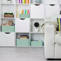 Sorbus Stackable Woven Baskets 4-piece Set -Storage And Cleaning 6202693 ALT