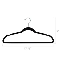 Belle Maison Flocked Hangers 25-Pack Set 12 Belle Maison Flocked Hangers 25-Pack Set -Storage And Cleaning 6375345 ALT2