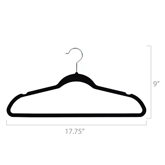 Belle Maison Flocked Hangers 25-Pack Set 5 Belle Maison Flocked Hangers 25-Pack Set - Image 3