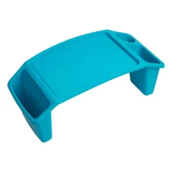 Mind Reader Sprout Collection Portable Desk / Breakfast Tray With Side Storage Pockets -Storage And Cleaning 6379605 Blue 1