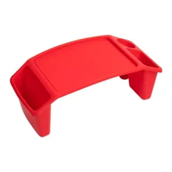 Mind Reader Sprout Collection Portable Desk / Breakfast Tray With Side Storage Pockets -Storage And Cleaning 6379605 Red