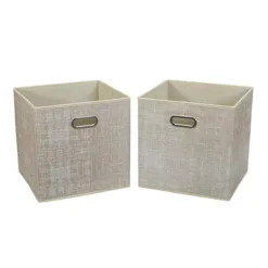 Household Essentials 2-Piece Fabric Storage Bin Set -Storage And Cleaning 6385040 ALT3