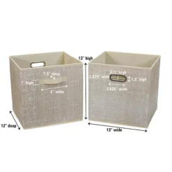 Household Essentials 2-Piece Fabric Storage Bin Set -Storage And Cleaning 6385040 ALT9