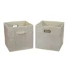 Household Essentials 2-Piece Fabric Storage Bin Set -Storage And Cleaning 6385040 Tan Mix