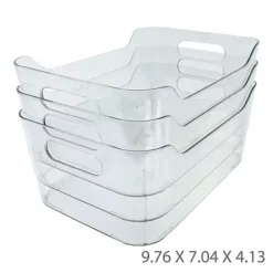 Belle Maison 3-pc. Clear Plastic Organizer Bin Set -Storage And Cleaning 6426872 ALT5