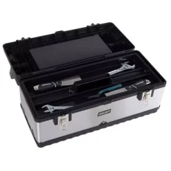 Stalwart 18-Compartment & Removable Tray Portable Tool Box -Storage And Cleaning 6461216 ALT21