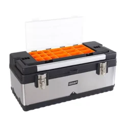 Stalwart 18-Compartment & Removable Tray Portable Tool Box -Storage And Cleaning 6461216 ALT3