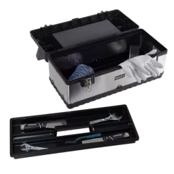 Stalwart 18-Compartment & Removable Tray Portable Tool Box -Storage And Cleaning 6461216 ALT8