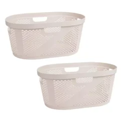 Mind Reader Laundry Basket Collection 2-piece Set -Storage And Cleaning 6462261 Ivory