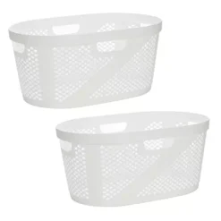 Mind Reader Laundry Basket Collection 2-piece Set -Storage And Cleaning 6462261 White