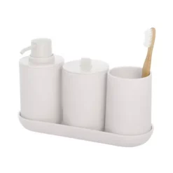 IDesign Cade 4-Piece Bath Accessories Set -Storage And Cleaning 6487016 ALT2