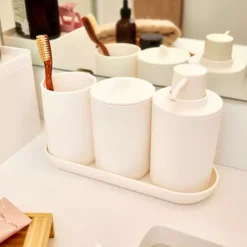 IDesign Cade 4-Piece Bath Accessories Set -Storage And Cleaning 6487016 ALT4