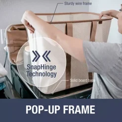 Clevermade Collapsible Laundry Caddy LUXE 2-piece Set -Storage And Cleaning 6494787 ALT7