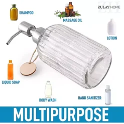 Zulay Kitchen 16oz Glass Hand Soap Dispenser -Storage And Cleaning 6511572 ALT2