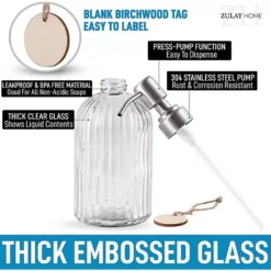 Zulay Kitchen 16oz Glass Hand Soap Dispenser -Storage And Cleaning 6511572 ALT3