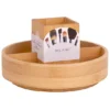 Milano Bamboo Rotating Makeup Organizer