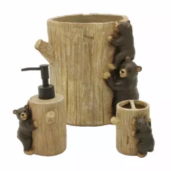 The Big One® Cabin Life Tree Stump & Bears Wastebasket -Storage And Cleaning 6739830 ALT5