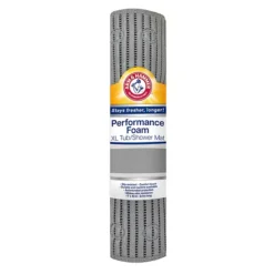 Arm & Hammer Performance Foam Ribbed Tub / Shower Mat -Storage And Cleaning 6941006 Gray
