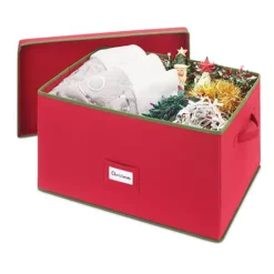 Whitmor Christmas Red Storage Box -Storage And Cleaning 7046291 ALT4