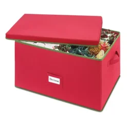 Whitmor Christmas Red Storage Box -Storage And Cleaning 7046291 ALT6