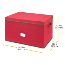 Whitmor Christmas Red Storage Box -Storage And Cleaning 7046291 ALT7