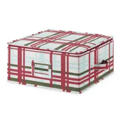 Whitmor Christmas Plaid Rectangle Storage Box -Storage And Cleaning 7046298 ALT4