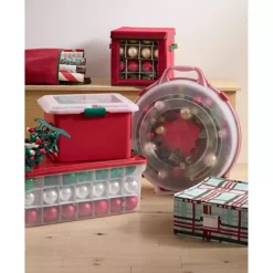 Whitmor Christmas Plaid Rectangle Storage Box -Storage And Cleaning 7046298 CP ALT65