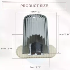 1 Set Wall Mounted Toothbrush Holder With Cup For Bathrooms 15 1 Set Wall Mounted Toothbrush Holder With Cup For Bathrooms -Storage And Cleaning 7061225 ALT4