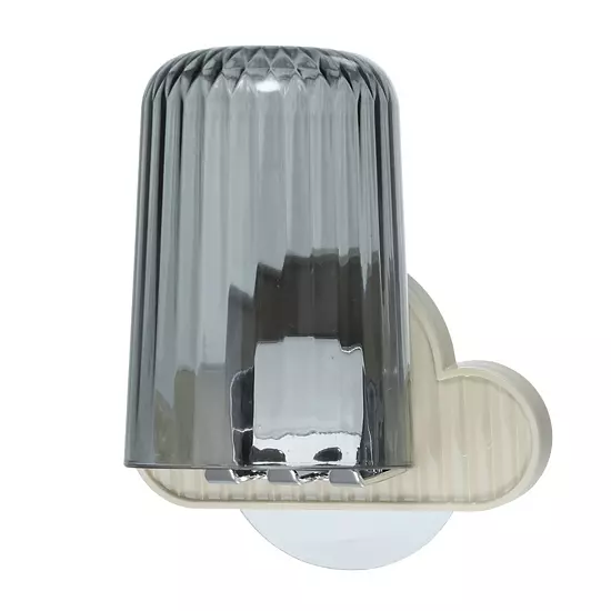 1 Set Wall Mounted Toothbrush Holder With Cup For Bathrooms 3 1 Set Wall Mounted Toothbrush Holder With Cup For Bathrooms