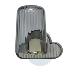 1 Set Wall Mounted Toothbrush Holder With Cup For Bathrooms 17 1 Set Wall Mounted Toothbrush Holder With Cup For Bathrooms -Storage And Cleaning 7061225 Gray