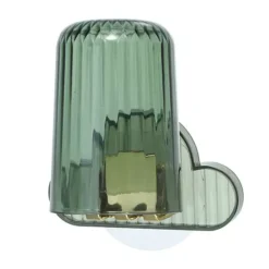 1 Set Wall Mounted Toothbrush Holder With Cup For Bathrooms 16 1 Set Wall Mounted Toothbrush Holder With Cup For Bathrooms -Storage And Cleaning 7061225 Green