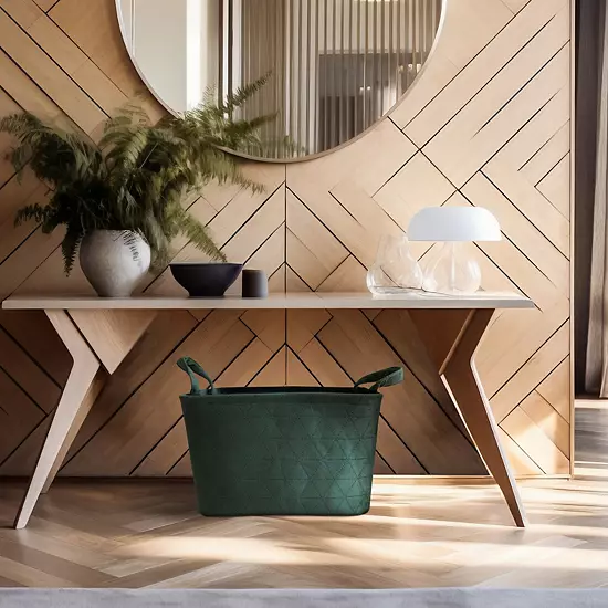 Decorative Decor Co Quilted Velvet Basket 4 Decorative Decor Co Quilted Velvet Basket - Image 2