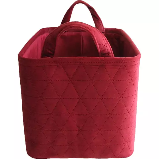 Decorative Decor Co Quilted Velvet Basket 7 Decorative Decor Co Quilted Velvet Basket - Image 5