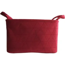 Decorative Decor Co Quilted Velvet Basket 17 Decorative Decor Co Quilted Velvet Basket -Storage And Cleaning 7079749 Red 1