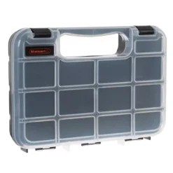 Stalwart Portable 14-Compartment Locking Storage Case