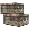 Sorbus Wood Pattern Storage Box Set 1 Sorbus Wood Pattern Storage Box Set -Storage And Cleaning 7180999