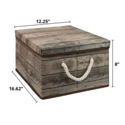 Sorbus Wood Pattern Storage Box Set -Storage And Cleaning 7180999 ALT4