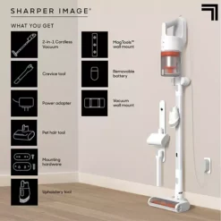 Sharper Image Cordless Vacuum, Stick & Handheld Combo -Storage And Cleaning 7188615 ALT8
